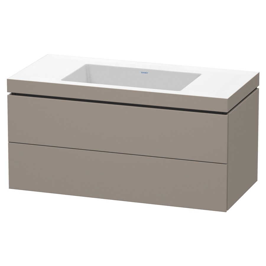 Combination de lavabo L-CUBE
C-BONDED
100,0 x 50,0 x 48,0 cm
élément à 2 tiroirs
avec lavabo Vero Air
100 x 48 cm, avec siphon gain
de place