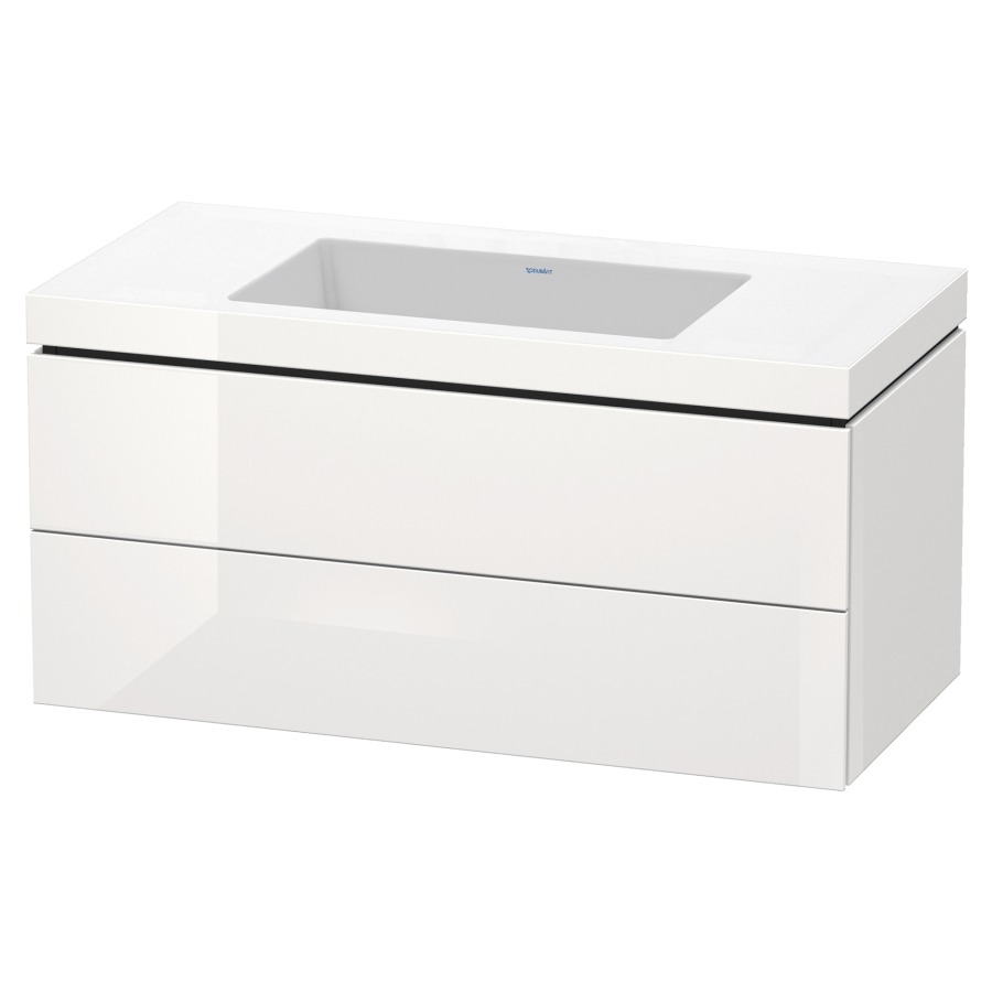 Combination de lavabo L-CUBE
C-BONDED
100,0 x 50,0 x 48,0 cm
élément à 2 tiroirs
avec lavabo Vero Air
100 x 48 cm, avec siphon gain
de place