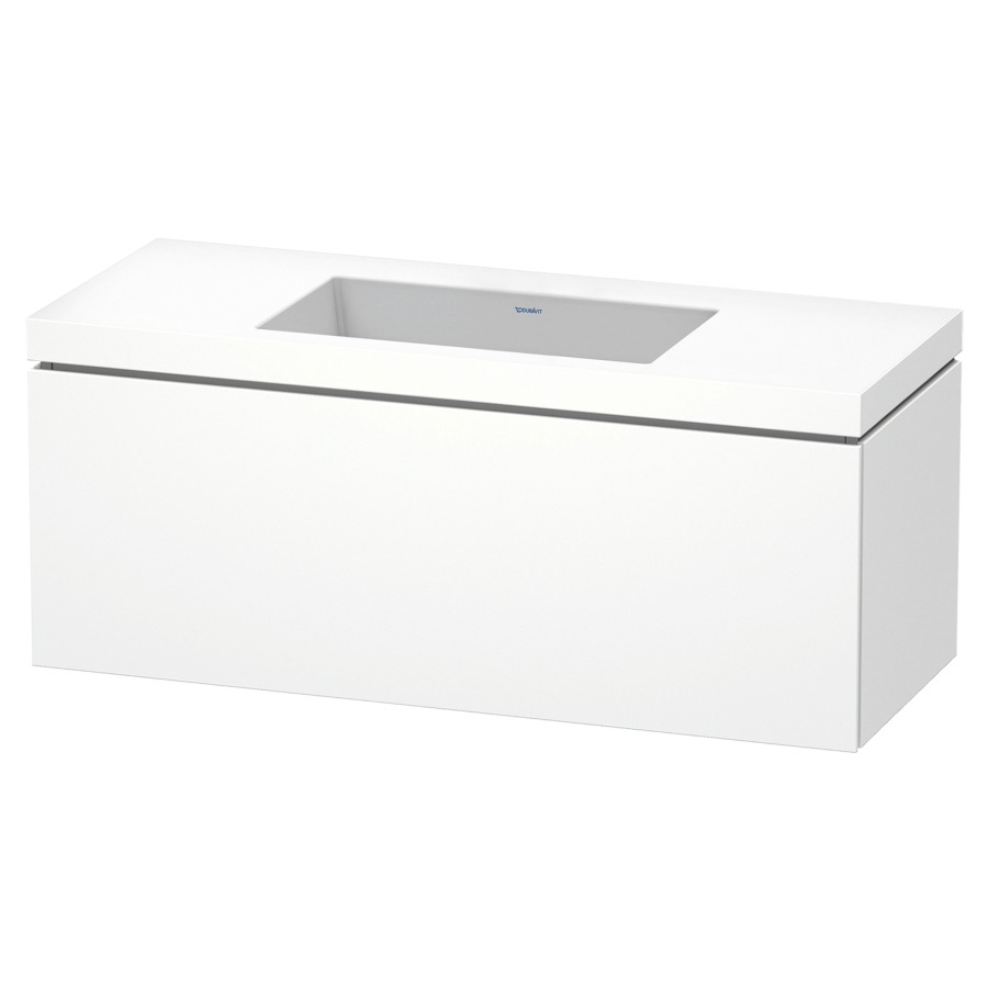 Combination de lavabo L-CUBE
C-BONDED
120,0 x 50,0 x 48,0 cm
élément à 1 tiroir
avec lavabo Vero Air
120,0 x 48,0 cm, avec siphon
gain de place