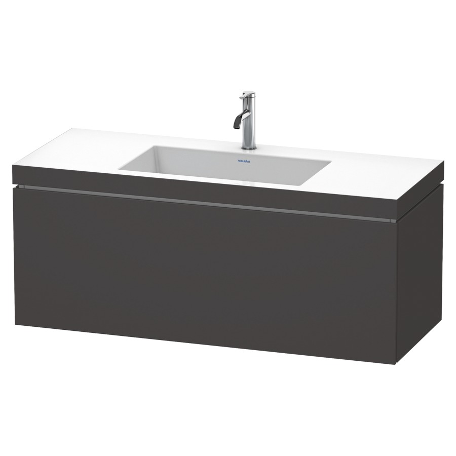 Combination de lavabo L-CUBE
C-BONDED
120,0 x 50,0 x 48,0 cm
élément à 1 tiroir
avec lavabo Vero Air
120,0 x 48,0 cm, avec siphon
gain de place