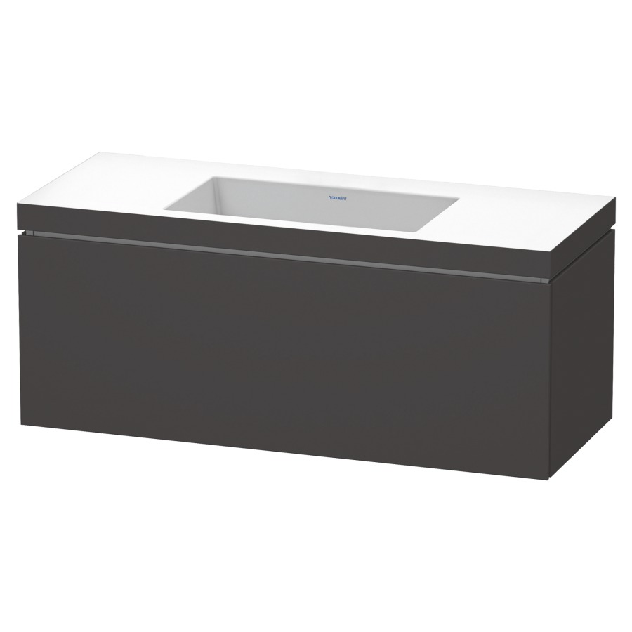 Combination de lavabo L-CUBE
C-BONDED
120,0 x 50,0 x 48,0 cm
élément à 1 tiroir
avec lavabo Vero Air
120,0 x 48,0 cm, avec siphon
gain de place