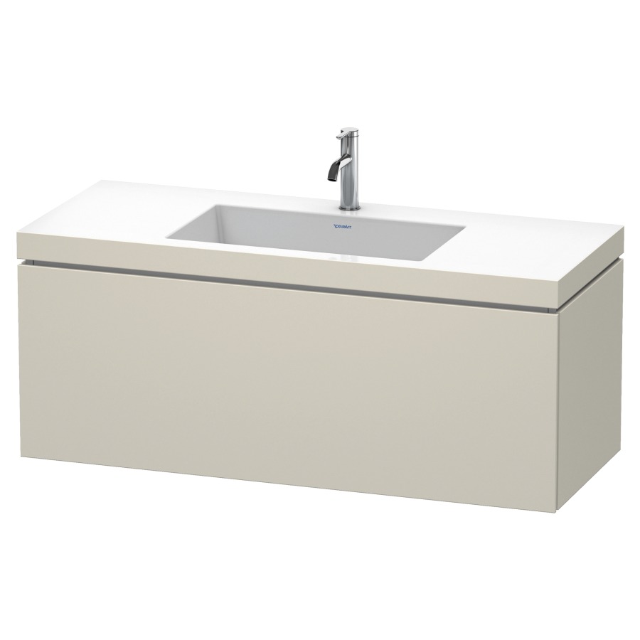 Combination de lavabo L-CUBE
C-BONDED
120,0 x 50,0 x 48,0 cm
élément à 1 tiroir
avec lavabo Vero Air
120,0 x 48,0 cm, avec siphon
gain de place