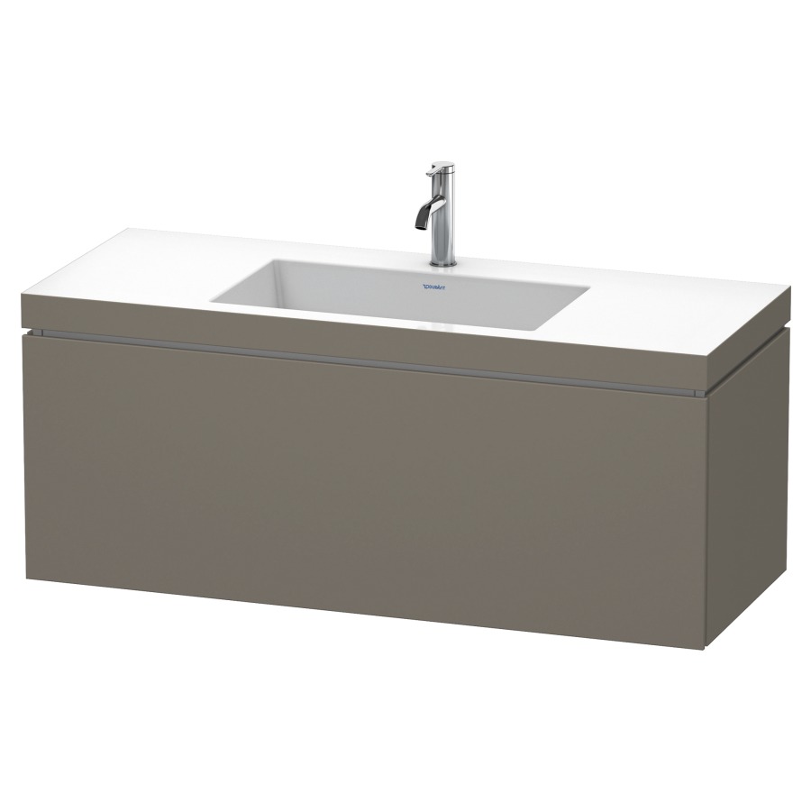 Combination de lavabo L-CUBE
C-BONDED
120,0 x 50,0 x 48,0 cm
élément à 1 tiroir
avec lavabo Vero Air
120,0 x 48,0 cm, avec siphon
gain de place