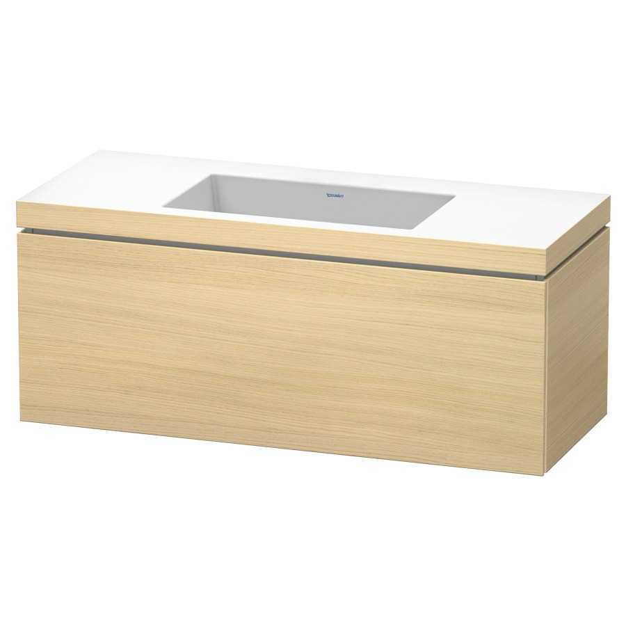 Combination de lavabo L-CUBE
C-BONDED
120,0 x 50,0 x 48,0 cm
élément à 1 tiroir
avec lavabo Vero Air
120,0 x 48,0 cm, avec siphon
gain de place