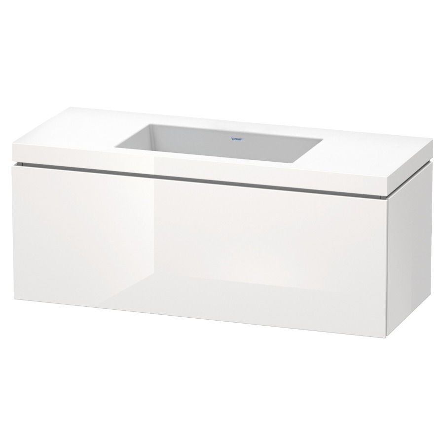 Combination de lavabo L-CUBE
C-BONDED
120,0 x 50,0 x 48,0 cm
élément à 1 tiroir
avec lavabo Vero Air
120,0 x 48,0 cm, avec siphon
gain de place