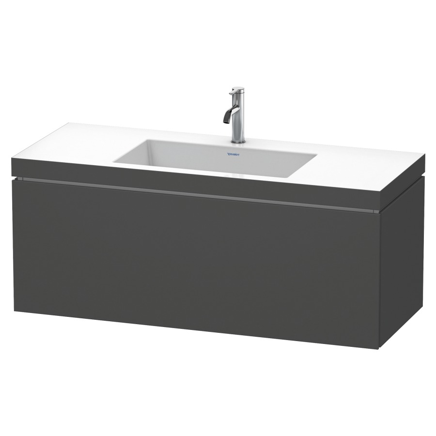 Combination de lavabo L-CUBE
C-BONDED
120,0 x 50,0 x 48,0 cm
élément à 1 tiroir
avec lavabo Vero Air
120,0 x 48,0 cm, avec siphon
gain de place