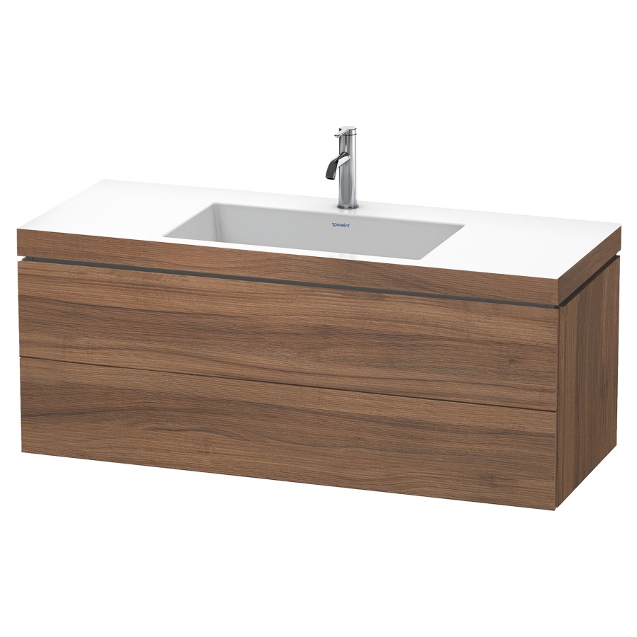 Combination de lavabo L-CUBE
C-BONDED
120,0 x 50,0 x 48,0 cm
élément à 2 tiroirs
avec lavabo Vero Air
120,0 x 48,0 cm, avec siphon
gain de place