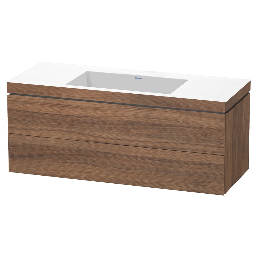 Combination de lavabo L-CUBE
C-BONDED
120,0 x 50,0 x 48,0 cm
élément à 2 tiroirs
avec lavabo Vero Air
120,0 x 48,0 cm, avec siphon
gain de place