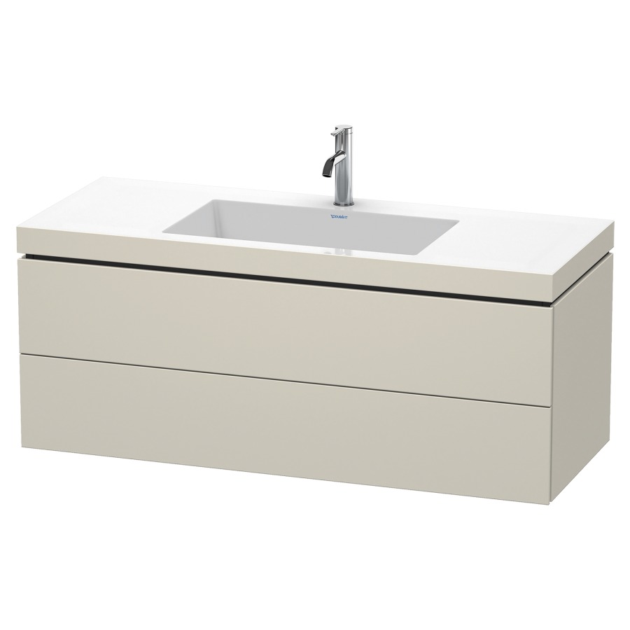 Combination de lavabo L-CUBE
C-BONDED
120,0 x 50,0 x 48,0 cm
élément à 2 tiroirs
avec lavabo Vero Air
120,0 x 48,0 cm, avec siphon
gain de place