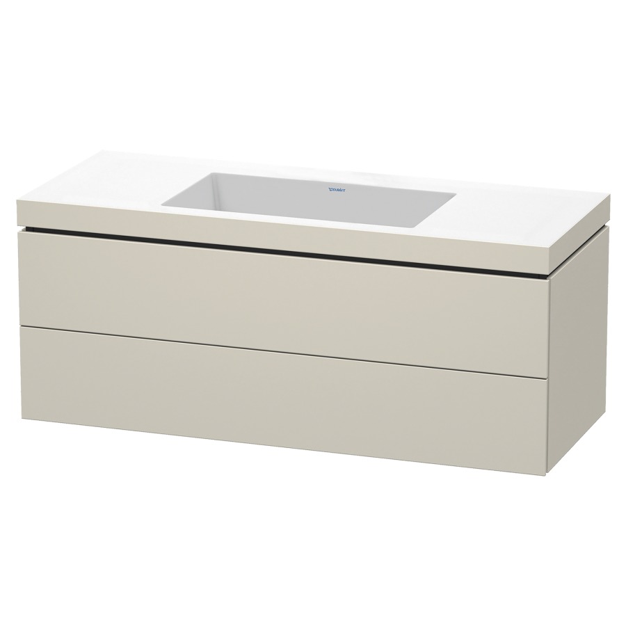 Combination de lavabo L-CUBE
C-BONDED
120,0 x 50,0 x 48,0 cm
élément à 2 tiroirs
avec lavabo Vero Air
120,0 x 48,0 cm, avec siphon
gain de place
