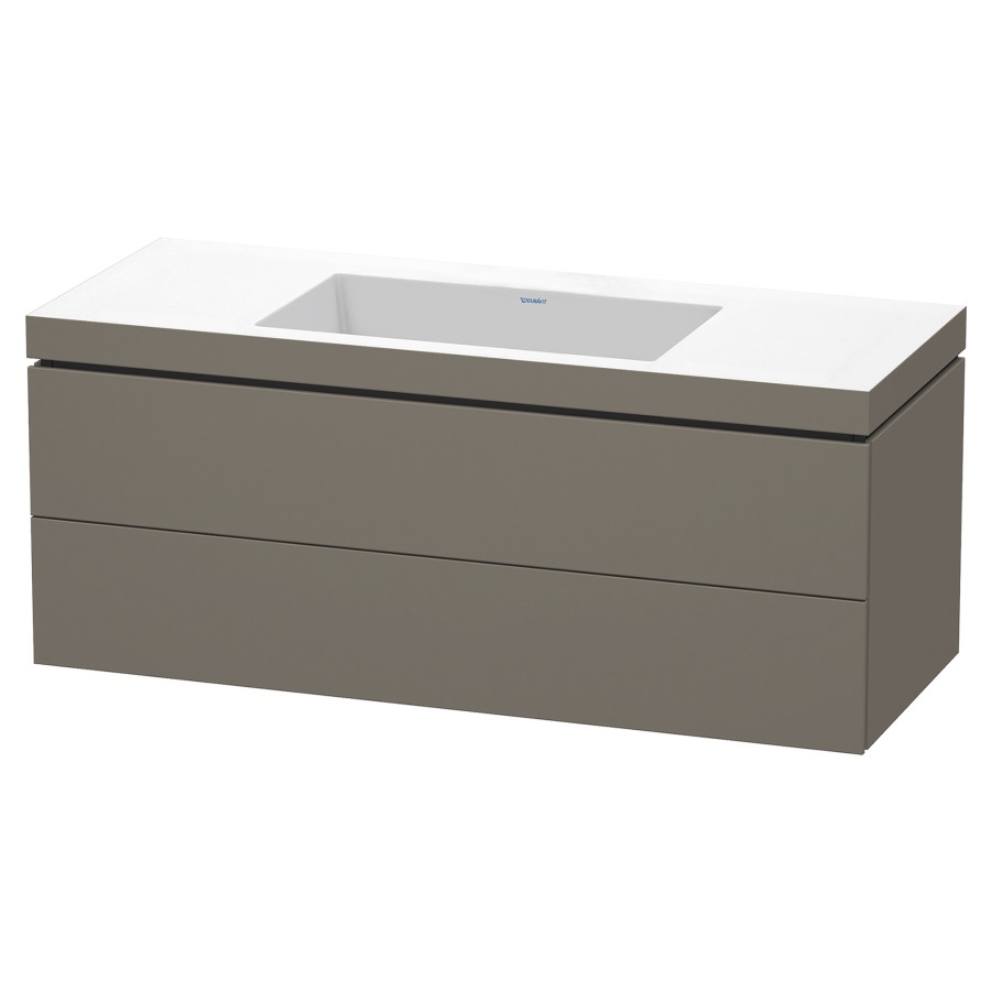 Combination de lavabo L-CUBE
C-BONDED
120,0 x 50,0 x 48,0 cm
élément à 2 tiroirs
avec lavabo Vero Air
120,0 x 48,0 cm, avec siphon
gain de place