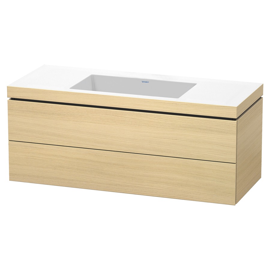 Combination de lavabo L-CUBE
C-BONDED
120,0 x 50,0 x 48,0 cm
élément à 2 tiroirs
avec lavabo Vero Air
120,0 x 48,0 cm, avec siphon
gain de place