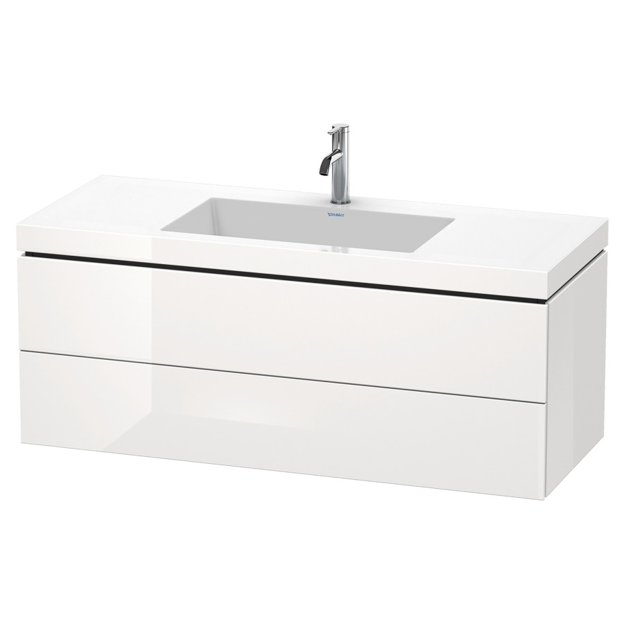 Combination de lavabo L-CUBE
C-BONDED
120,0 x 50,0 x 48,0 cm
élément à 2 tiroirs
avec lavabo Vero Air
120,0 x 48,0 cm, avec siphon
gain de place
