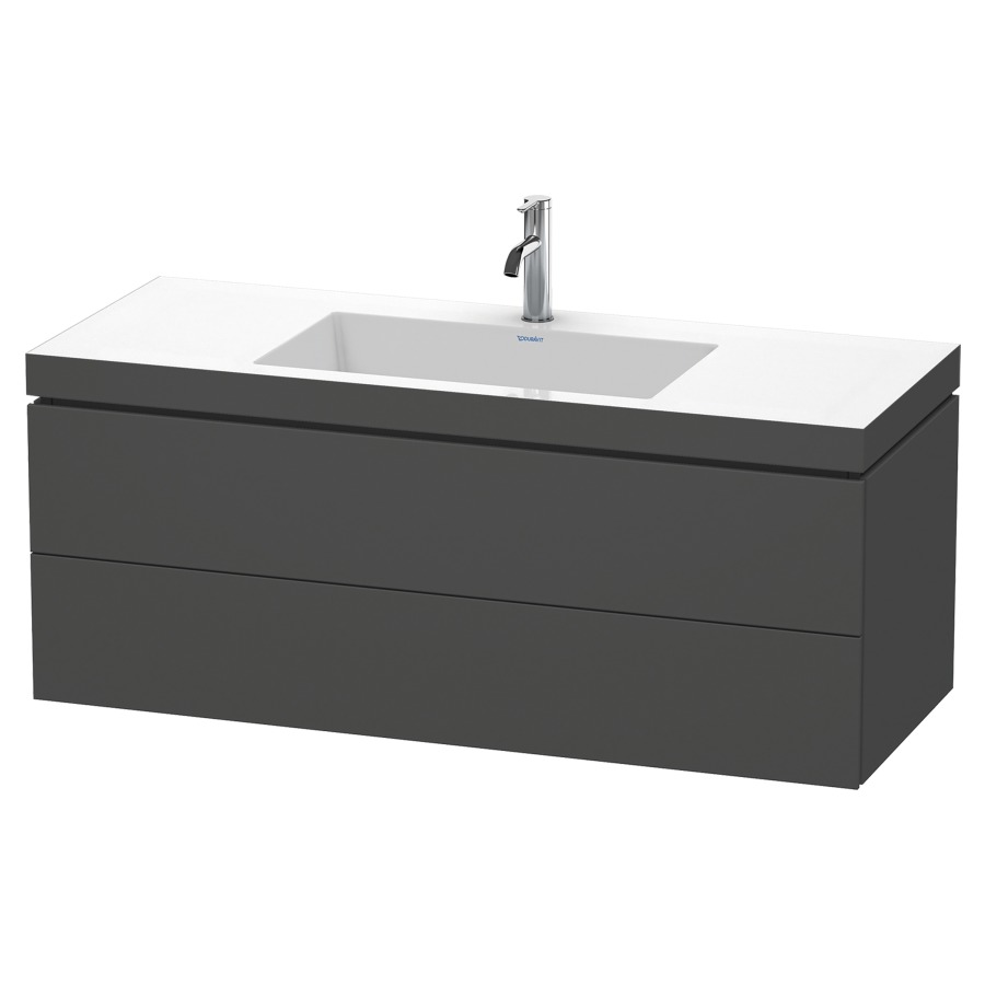 Combination de lavabo L-CUBE
C-BONDED
120,0 x 50,0 x 48,0 cm
élément à 2 tiroirs
avec lavabo Vero Air
120,0 x 48,0 cm, avec siphon
gain de place
