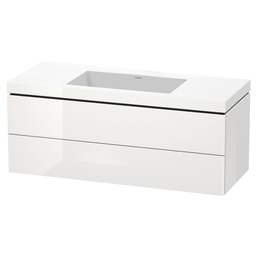 Combination de lavabo L-CUBE
C-BONDED
120,0 x 50,0 x 48,0 cm
élément à 2 tiroirs
avec lavabo Vero Air
120,0 x 48,0 cm, avec siphon
gain de place