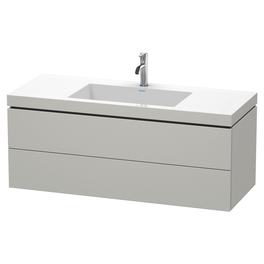 Combination de lavabo L-CUBE
C-BONDED
120,0 x 50,0 x 48,0 cm
élément à 2 tiroirs
avec lavabo Vero Air
120,0 x 48,0 cm, avec siphon
gain de place