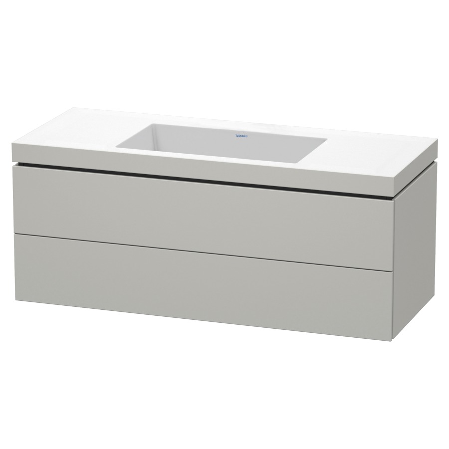 Combination de lavabo L-CUBE
C-BONDED
120,0 x 50,0 x 48,0 cm
élément à 2 tiroirs
avec lavabo Vero Air
120,0 x 48,0 cm, avec siphon
gain de place