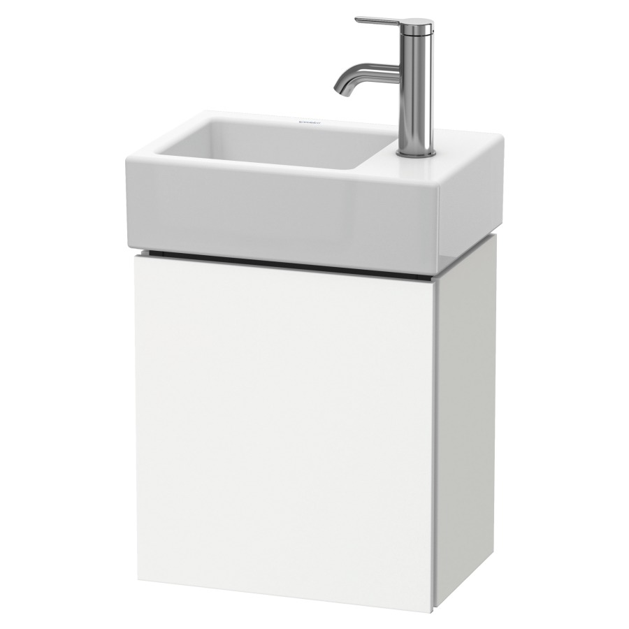 Élément inférieur L-CUBE
36,4 x 40,0 x 24,1 cm
armoire de tablette, 1 porte
charnière à gauche
pour lave-mains 212 167