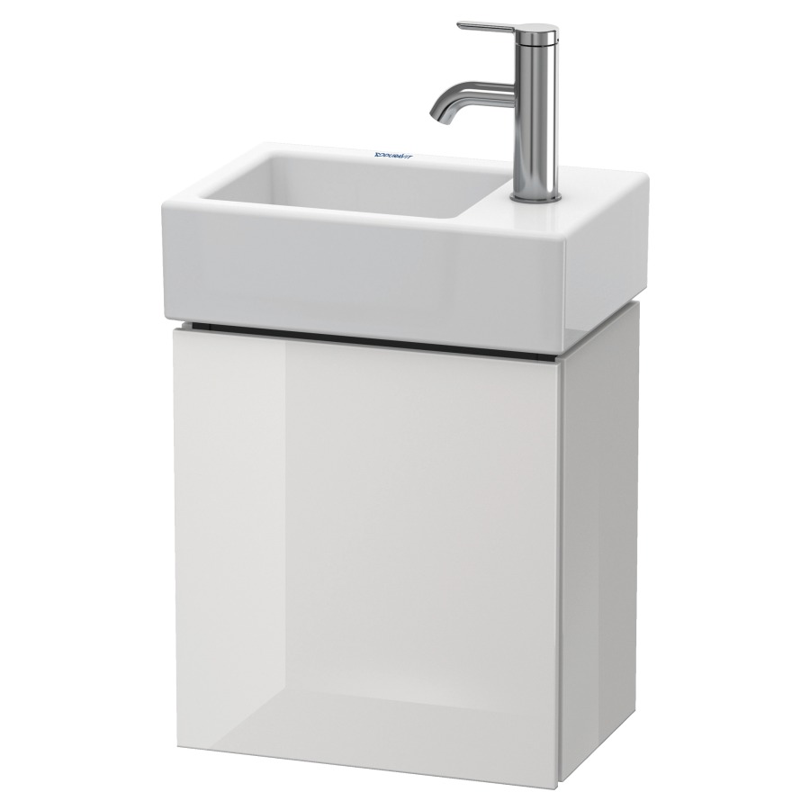 Élément inférieur L-CUBE
36,4 x 40,0 x 24,1 cm
armoire de tablette, 1 porte
charnière à gauche
pour lave-mains 212 167