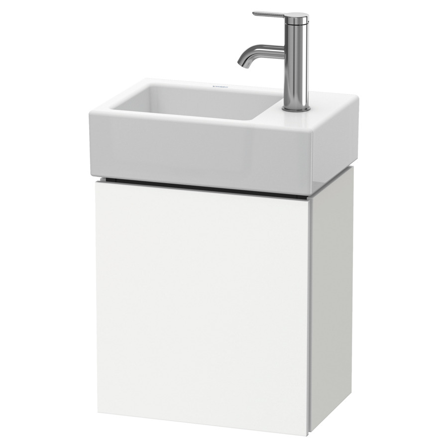 Élément inférieur L-CUBE
36,4 x 40,0 x 24,1 cm
armoire de tablette, 1 porte
charnière à droite
pour lave-mains 212 167
