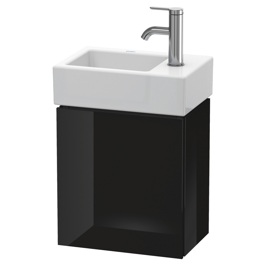Élément inférieur L-CUBE
36,4 x 40,0 x 24,1 cm
armoire de tablette, 1 porte
charnière à droite
pour lave-mains 212 167