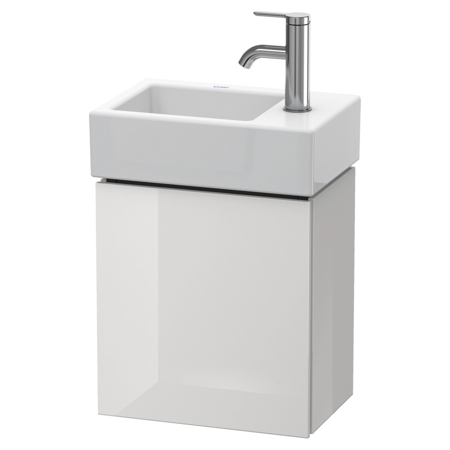 Élément inférieur L-CUBE
36,4 x 40,0 x 24,1 cm
armoire de tablette, 1 porte
charnière à droite
pour lave-mains 212 167