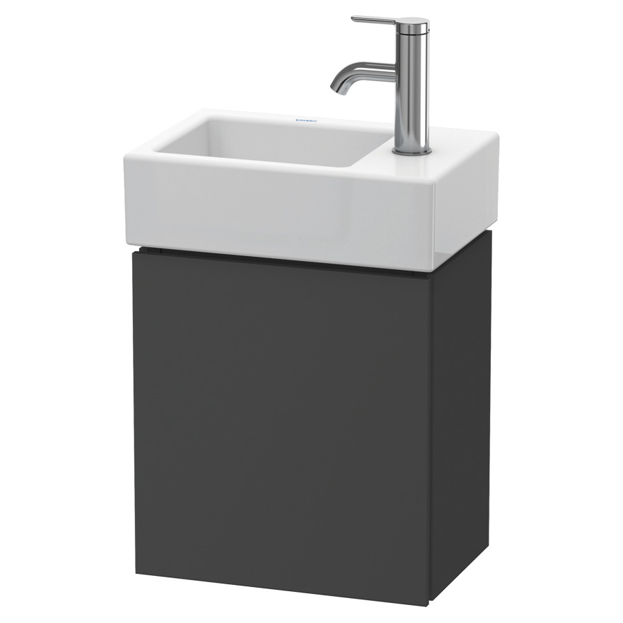 Élément inférieur L-CUBE
36,4 x 40,0 x 24,1 cm
armoire de tablette, 1 porte
charnière à droite
pour lave-mains 212 167