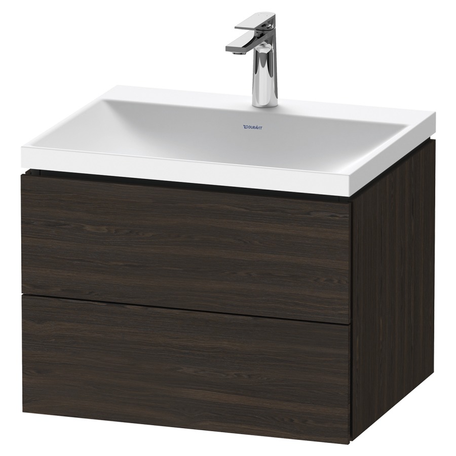 Combinaison de meuble L-CUBE
C-SHAPED Set
60 x 48 x 48 cm
élément à 2 tiroirs, Tip-On
avec lavabo coulée minérale
Vitrum, avec siphon gain de
place