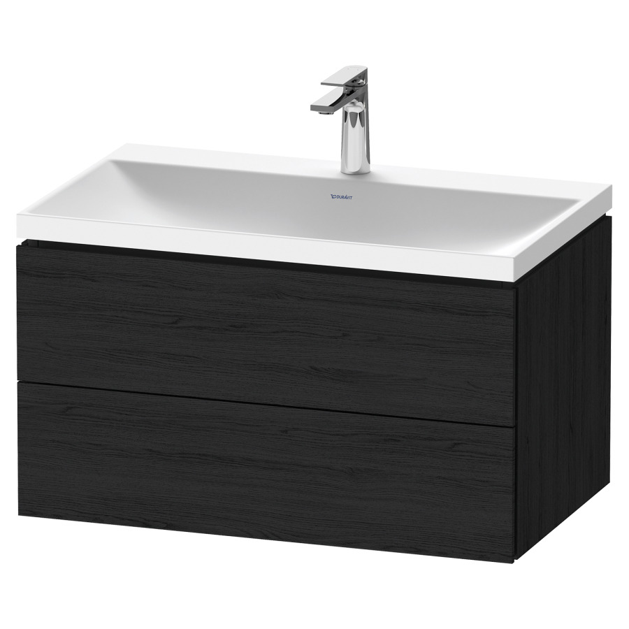Combinaison de meuble L-CUBE
C-SHAPED Set
80 x 48 x 48 cm
élément à 2 tiroirs, Tip-On
avec lavabo coulée minérale
Vitrum, avec siphon gain de
place
