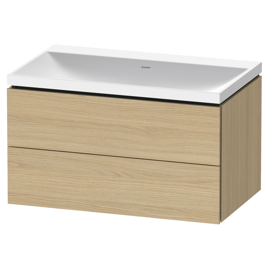 Combinaison de meuble L-CUBE
C-SHAPED Set
80 x 48 x 48 cm
élément à 2 tiroirs, Tip-On
avec lavabo coulée minérale
Vitrum, avec siphon gain de
place