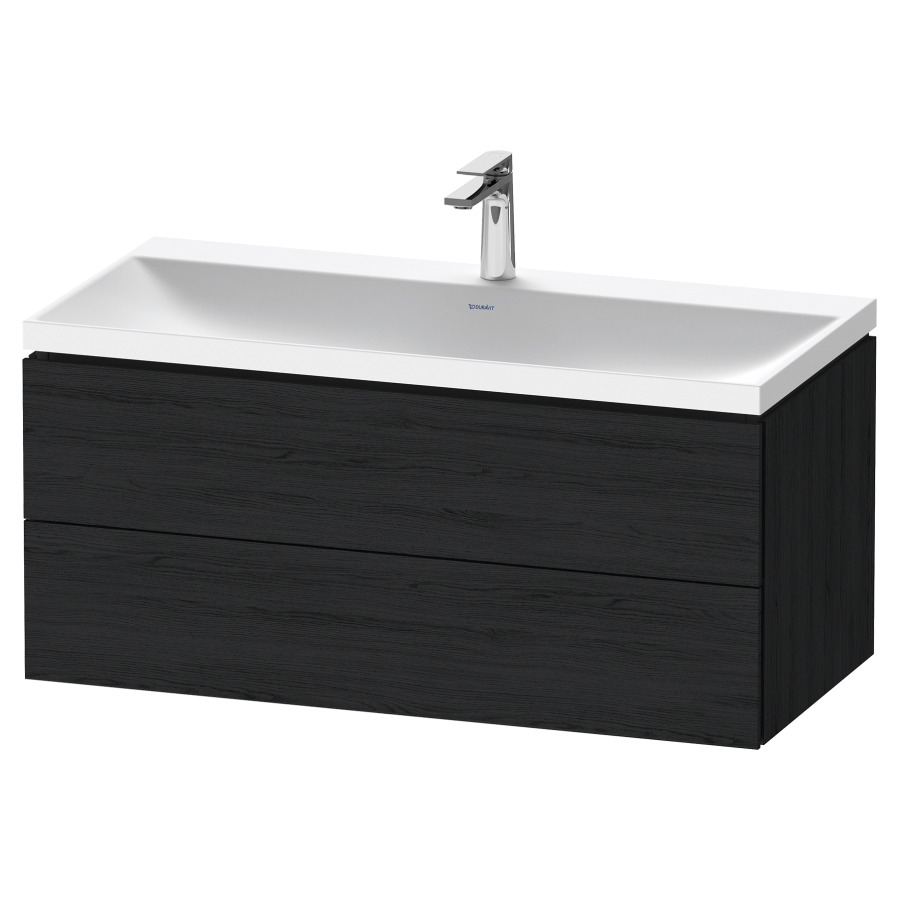 Combinaison de meuble L-CUBE
C-SHAPED Set
100 x 48 x 48 cm
élément à 2 tiroirs, Tip-On
avec lavabo coulée minérale
Vitrum, avec siphon gain de
place