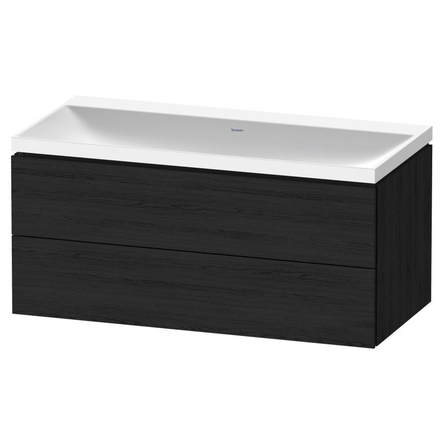 Combinaison de meuble L-CUBE
C-SHAPED Set
100 x 48 x 48 cm
élément à 2 tiroirs, Tip-On
avec lavabo coulée minérale
Vitrum, avec siphon gain de
place