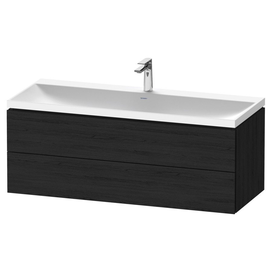 Combinaison de meuble L-CUBE
C-SHAPED Set
120 x 48 x 48 cm
élément à 2 tiroirs, Tip-On
avec lavabo coulée minérale
Vitrum, avec siphon gain de
place