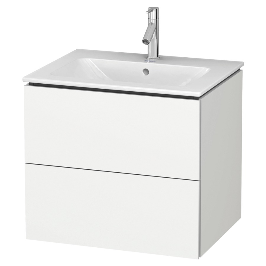 Élément inférieur L-CUBE
62,0 x 48,1 x 55,0 cm
suspendu, élément à 2 tiroirs
pour lavabo 212 329