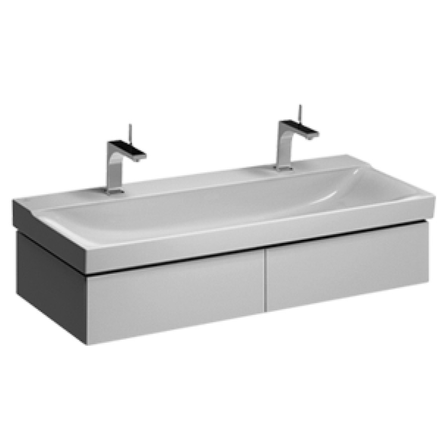 Élément inférieur XENO²
117,4 x 22,0 x 46,2 cm
2 éléments à chacune 1 tiroir
éclairage LED, 3000 K
pour lavabo 211 520