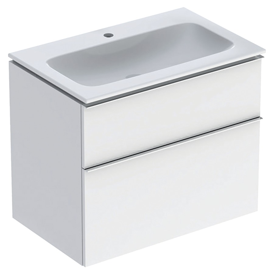 Combination de lavabo ICON
90,0 x 63,0 x 48,0 cm
élément à 2 tiroirs
poignée: sand-gris/revêtu par
poudre mat, avec lavabo
système de vidage et de trop-
plein Clou, sans siphon
855 107