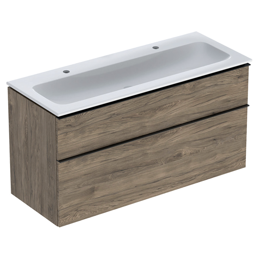 Combination de lavabo ICON
120,0 x 63,0 x 48,0 cm
élément à 2 tiroirs
poignée: lava/revêtu par
poudre mat, avec lavabo
sans trop-plein, sans siphon
855 107