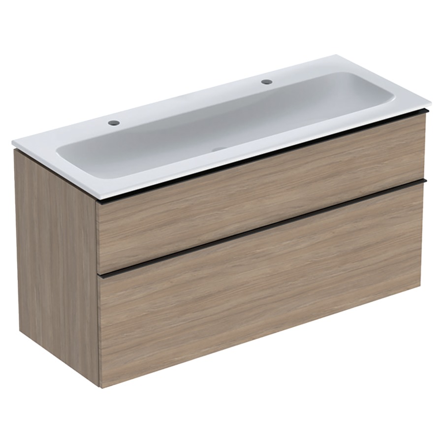 Combination de lavabo ICON
120,0 x 63,0 x 48,0 cm
élément à 2 tiroirs
poignée: lava/revêtu par
poudre mat, avec lavabo
sans trop-plein, sans siphon
855 107