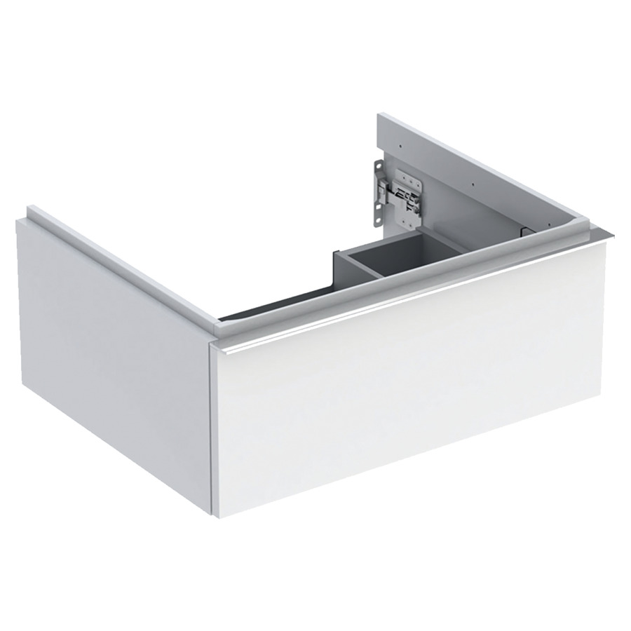 Élement inférieur ICON
59,2 x 24,7 x 47,6 cm
élément à 1 tiroir
poignée: chromé poli