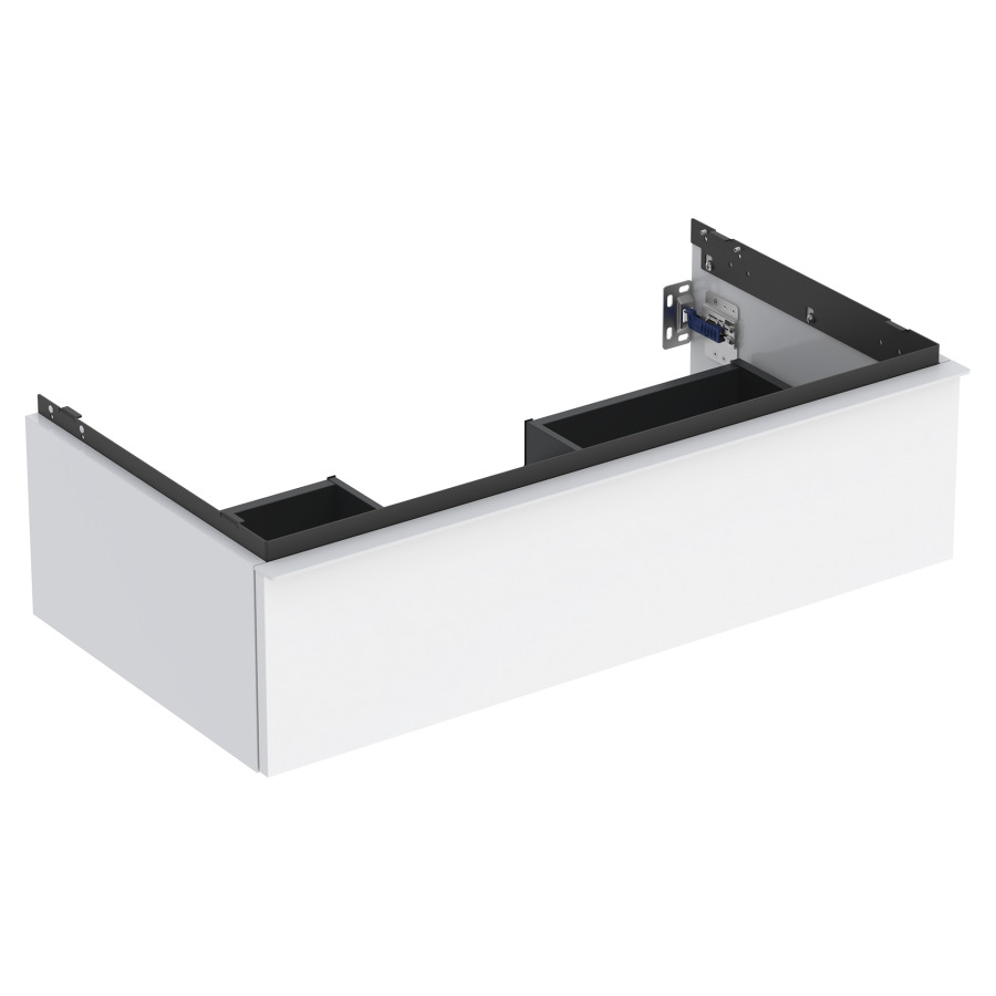 Élement inférieur ICON
88,8 x 24,7 x 47,6 cm
élément à 1 tiroir
poignée: blanc/revêtu par
poudre mat