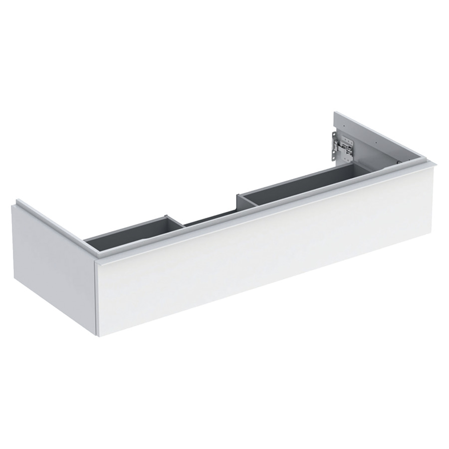 Élement inférieur ICON
118,4 x 24,7 x 47,6 cm
élément à 1 tiroir
poignée: blanc/revêtu par
poudre mat