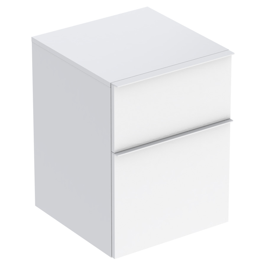 Armoire latérale ICON
45,0 x 60,0 x 47,6 cm
élément à 2 tiroirs
poignée: blanc/revêtu par
poudre mat