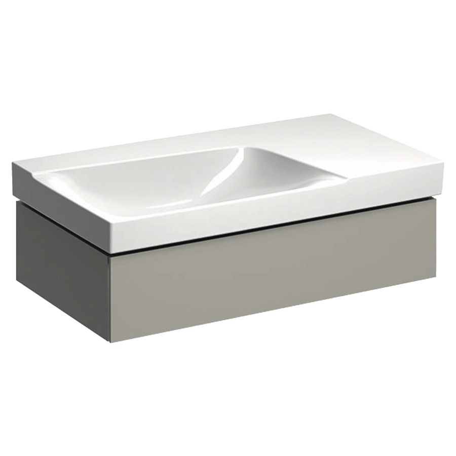 Élément inférieur XENO²
88,0 x 46,2 x 22,0 cm
élément à 1 tiroir
éclairage LED, 3000 K
pour lavabo 211 518
grège