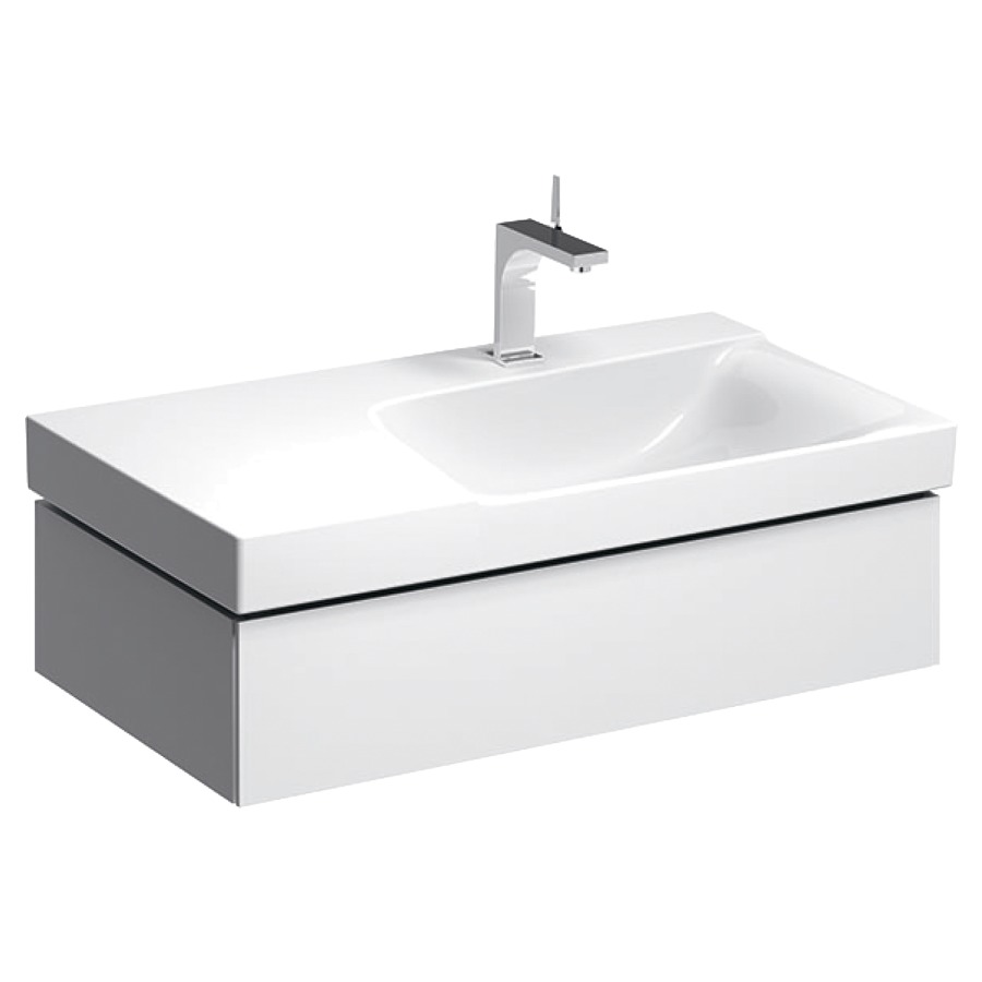 Élément inférieur XENO²
88,0 x 46,2 x 22,0 cm
élément à 1 tiroir
éclairage LED, 3000 K
pour lavabo 211 519
blanc