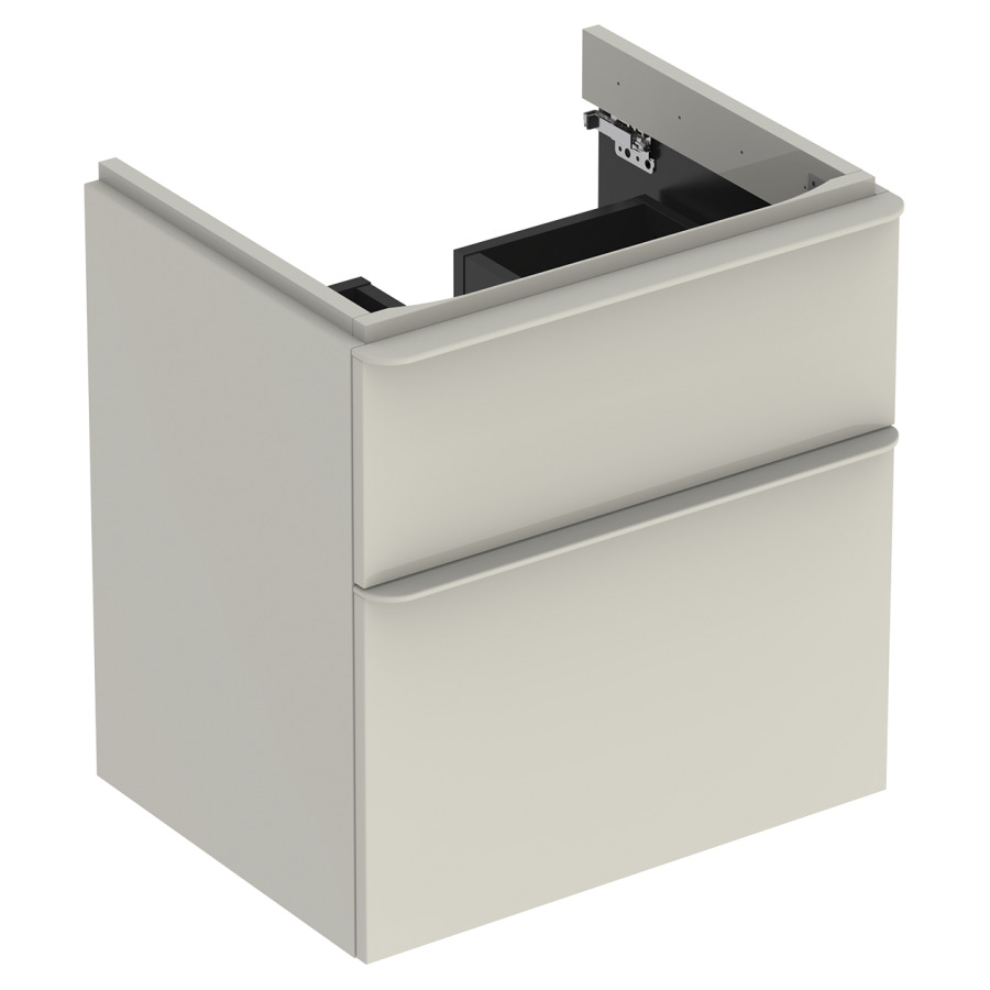 Élément inférieur SMYLE SQUARE
58,4 x 61,7 x 47,0 cm
élément à 2 tiroirs
pour lavabo 211 391