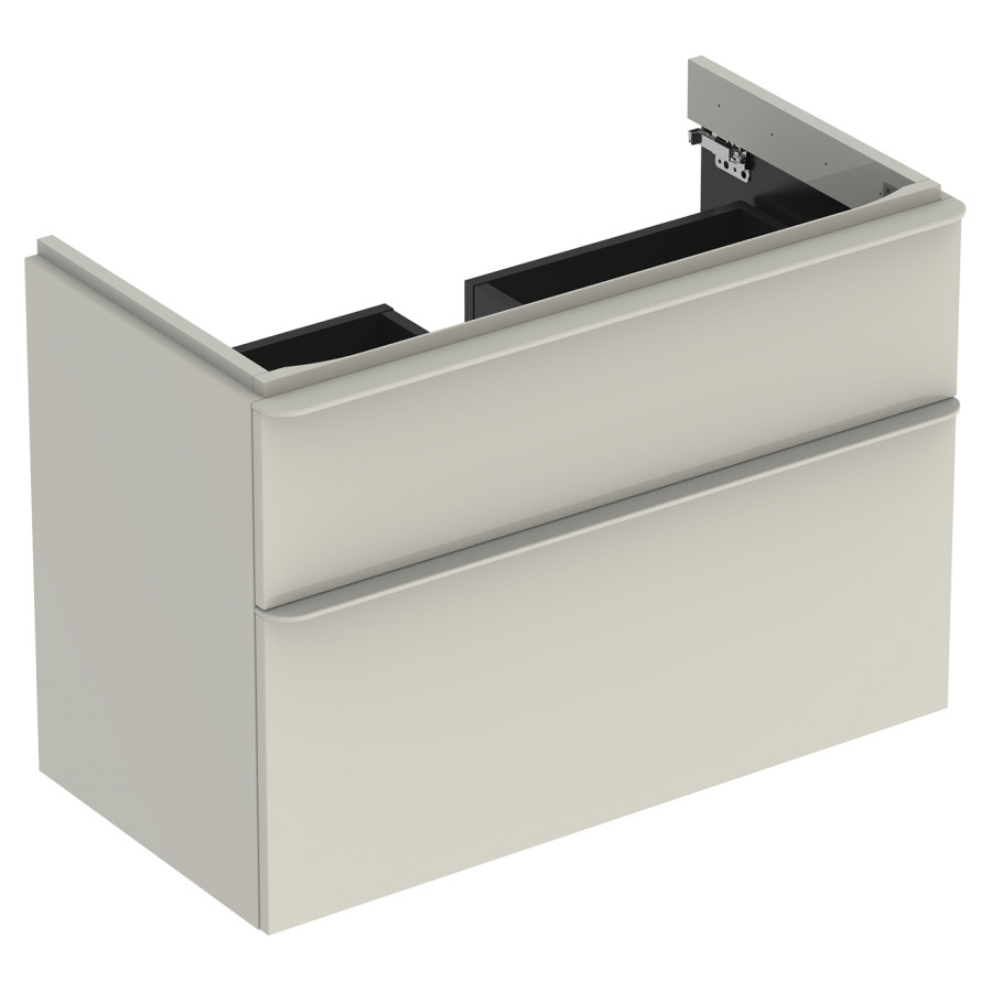 Élément inférieur SMYLE SQUARE
88,4 x 61,7 x 47,0 cm
élément à 2 tiroirs
pour lavabo 211 393