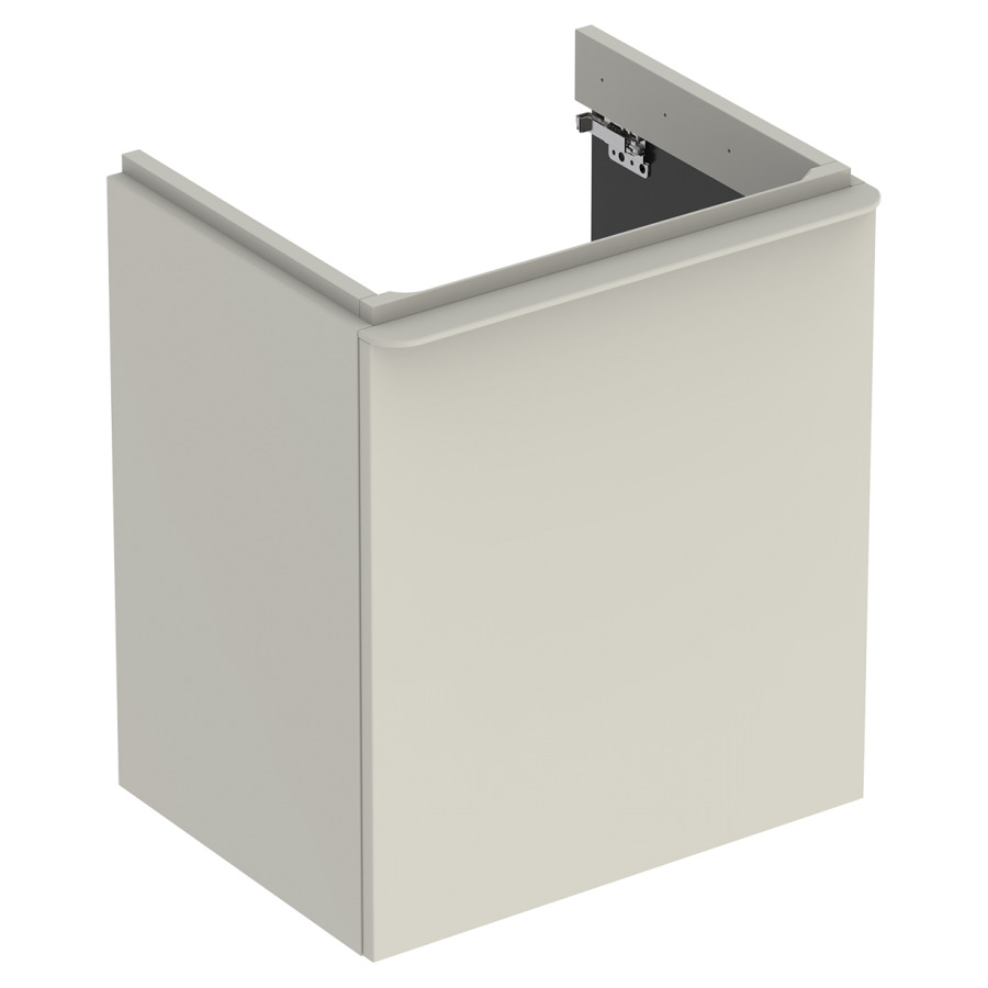 Élément inférieur SMYLE SQUARE
53,6 x 61,7 x 43,3 cm
armoire de tablette, 1 porte
charnières à gauche
pour lavabo 211 390