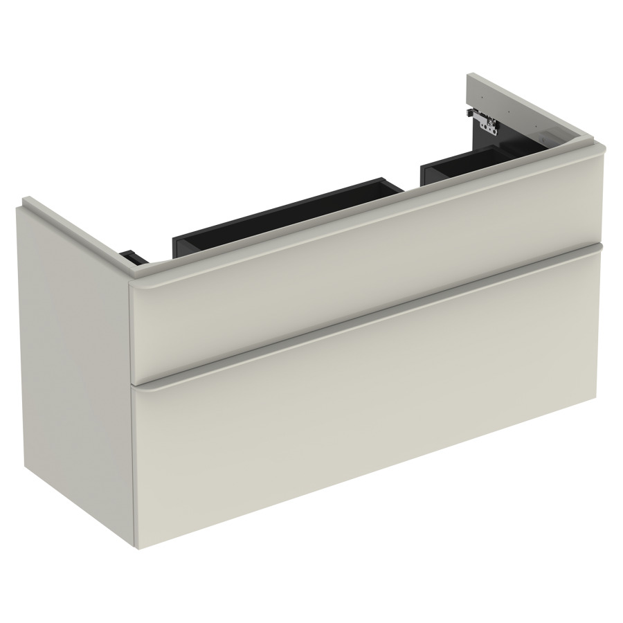 Élément inférieur SMYLE SQUARE
118,4 x 61,7 x 47,0 cm
élément à 2 tiroirs
pour lavabo double 211 395