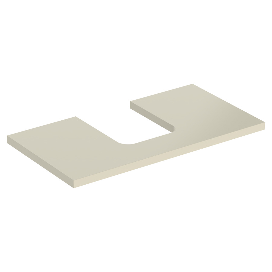 Plaque de recouvrement ONE
75,0 x 3,0 x 47,0 cm
pour lavabo à poser, forme de
coupelle, découpe au centre