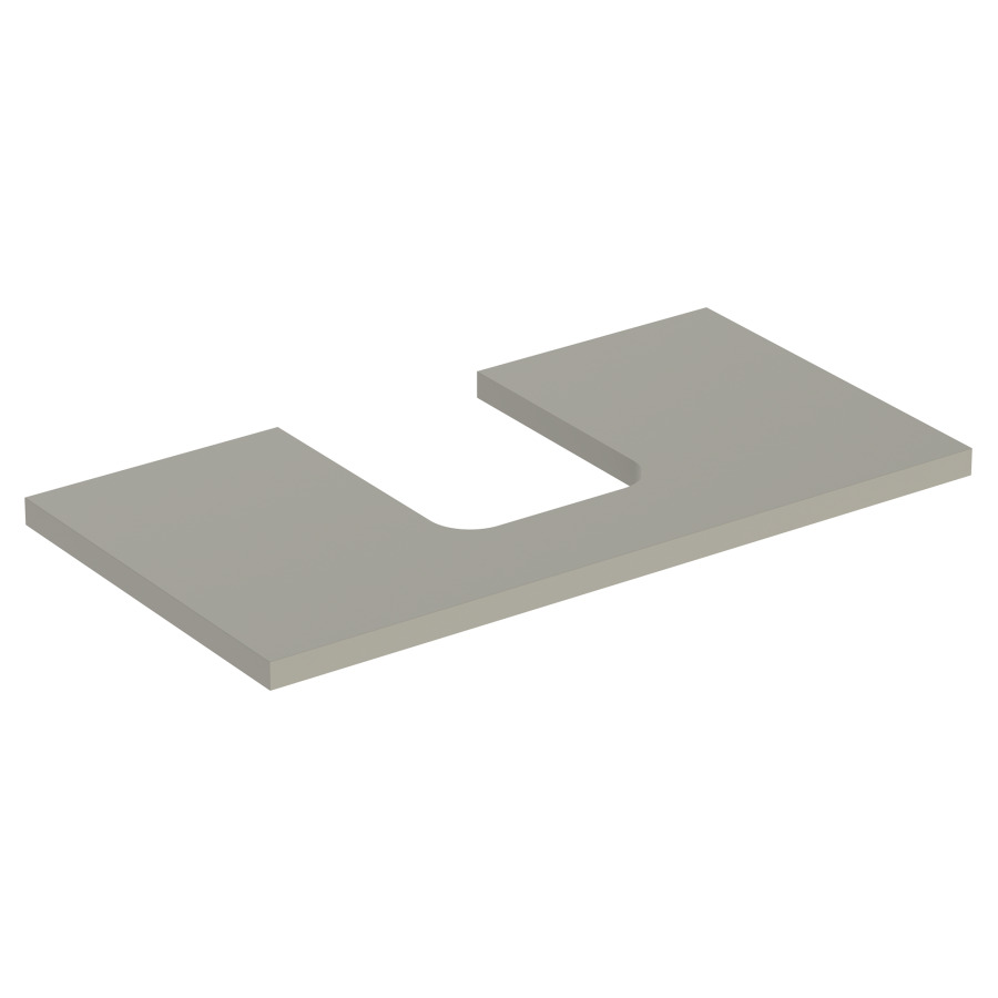 Plaque de recouvrement ONE
75,0 x 3,0 x 47,0 cm
pour lavabo à poser, forme de
coupelle, découpe au centre